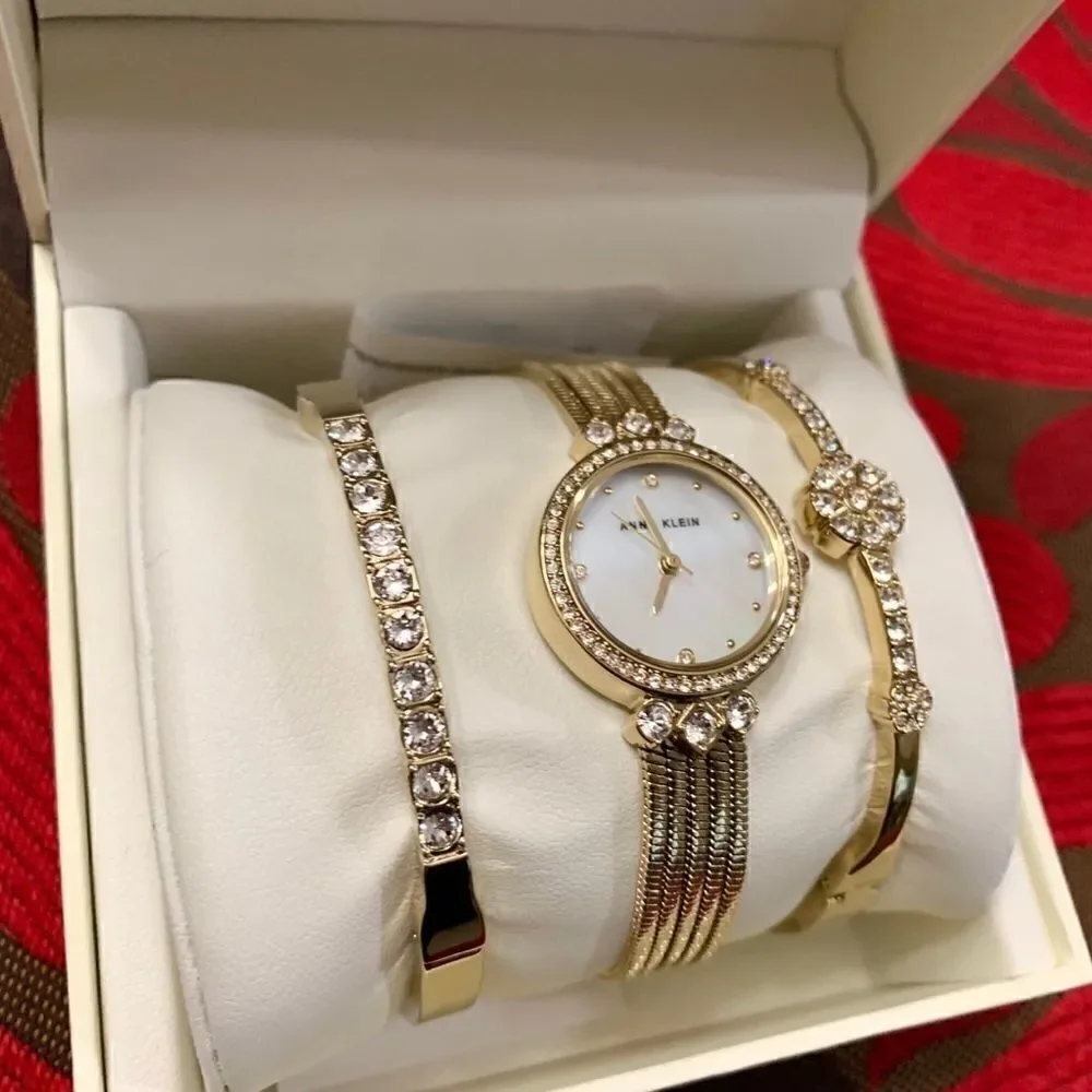 Women’s Anne Klein watch and bangle Bracele set